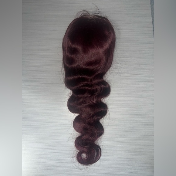 100% HUMAN HAIR CUSTOM #99J WIG (glue less) - Picture 1 of 6